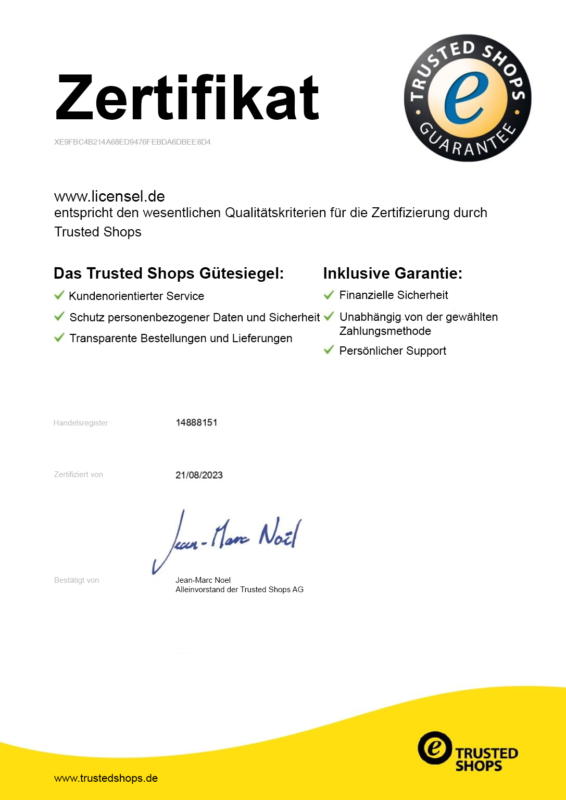 TrustedShops page german